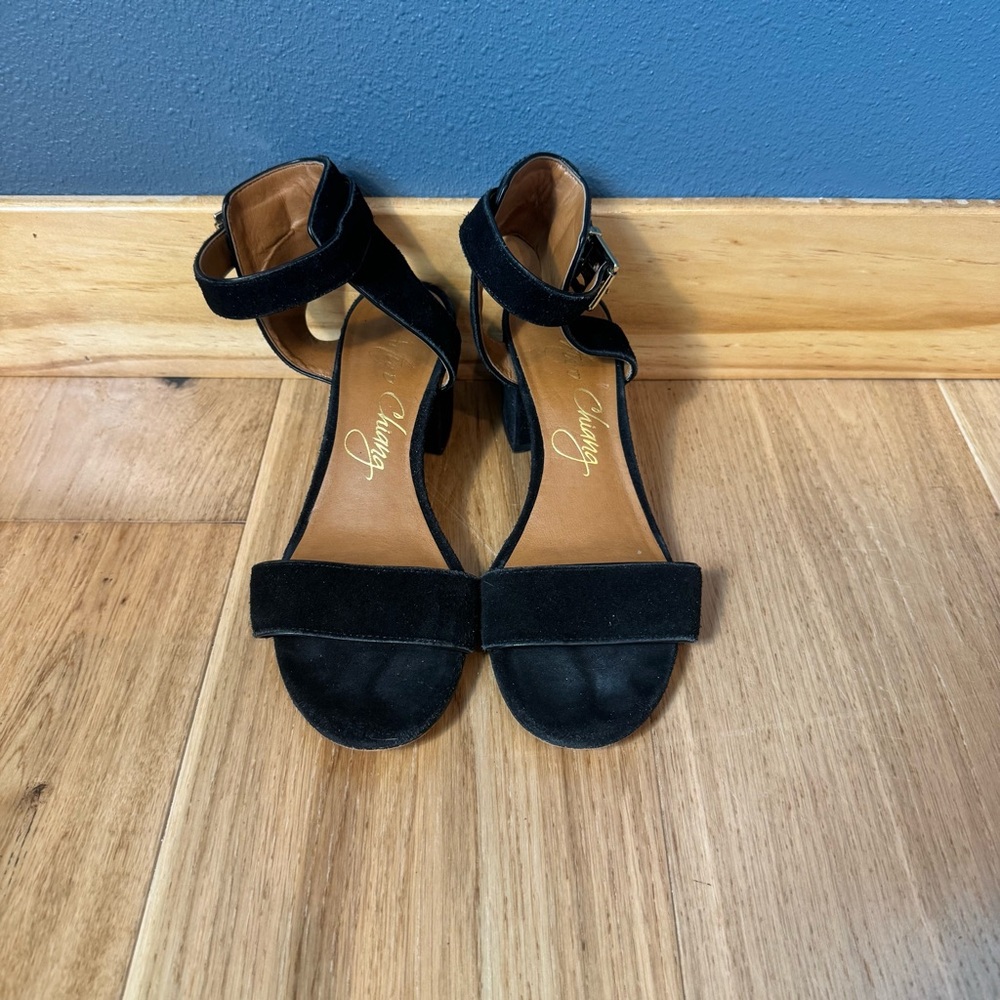 Arturo Chiang Hannan Black Block Heeled Sandals Size 8 - Picture 5 of 12